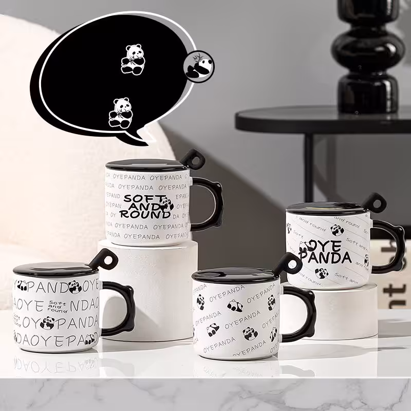 ماگ طرحدار دسته پاندا