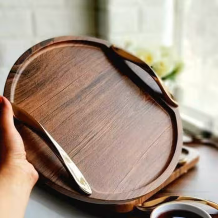 سینی چوبی دایره ای وکیوم