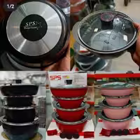 سرویس قابلمه چدن ده پارچه  گرانیتی   اس پی اس