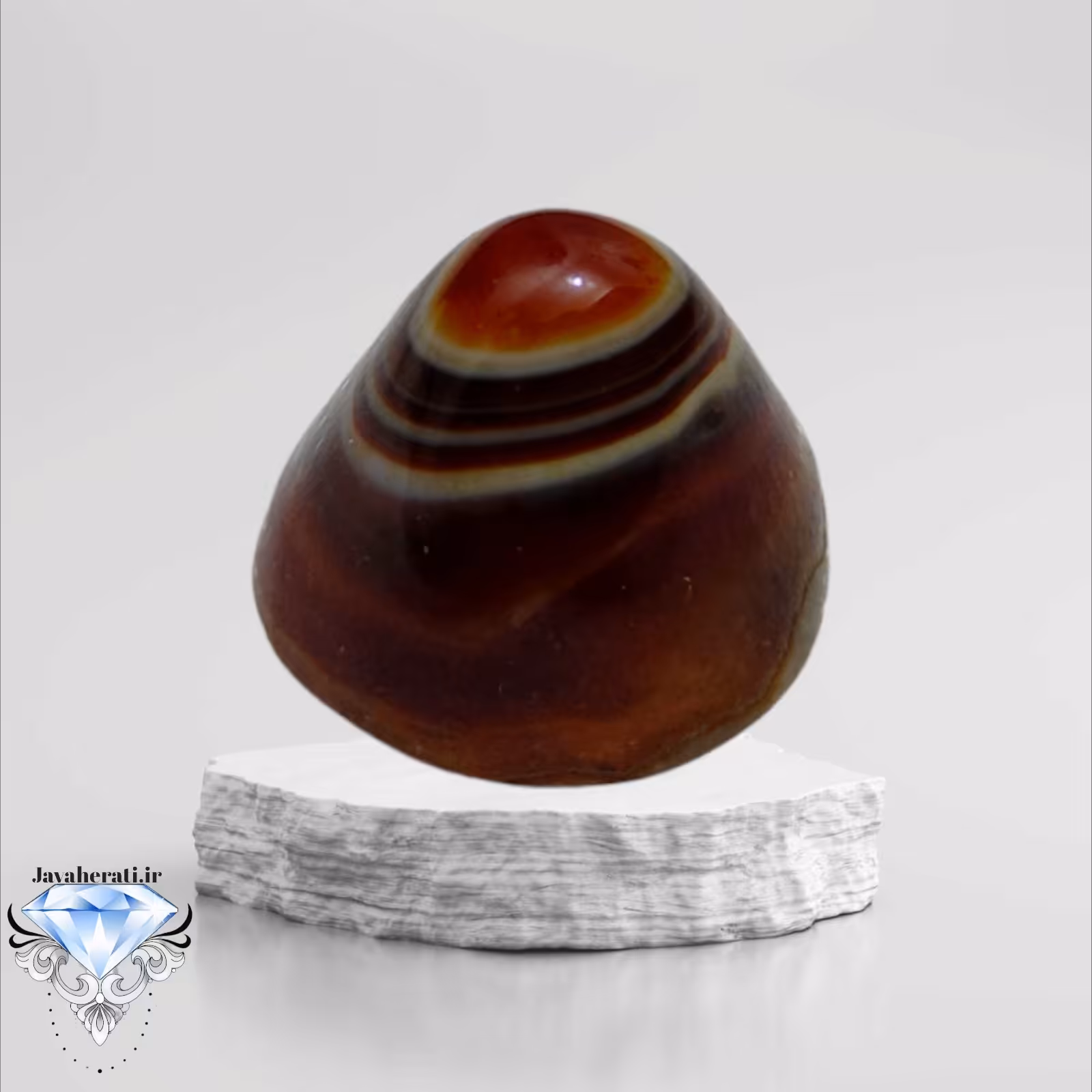 نگین عقیق باباقوری کله قندی طبیعی و زیبا eg20 