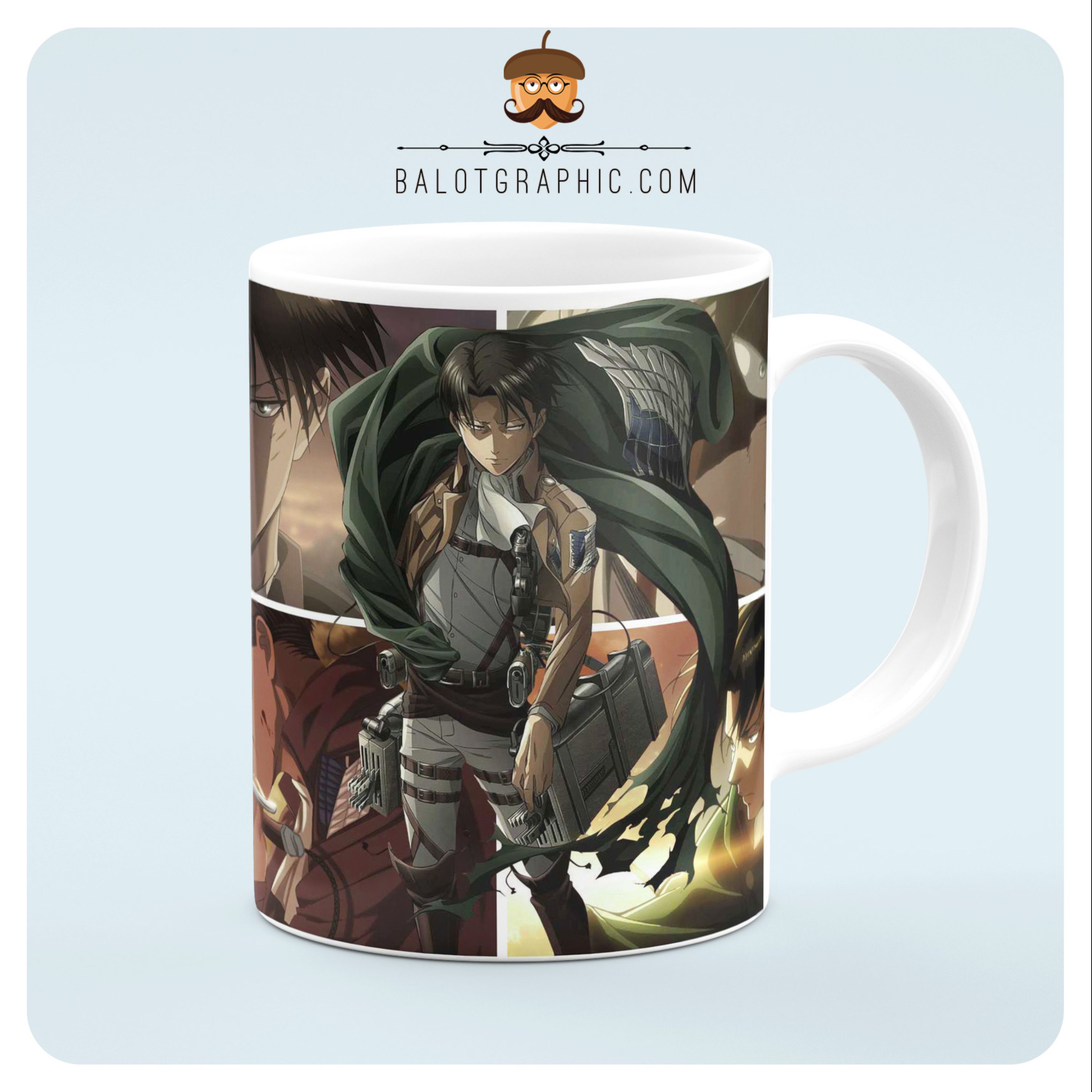 ماگ سرامیکی اتک آن تایتان  کد BM088 بلوط گرافیک