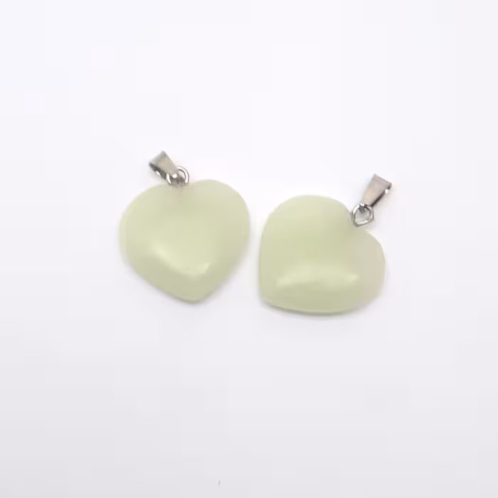 سنگ قلبی شب تاب نور سبزآبی کد59 خرازی آنلاین آرامیس