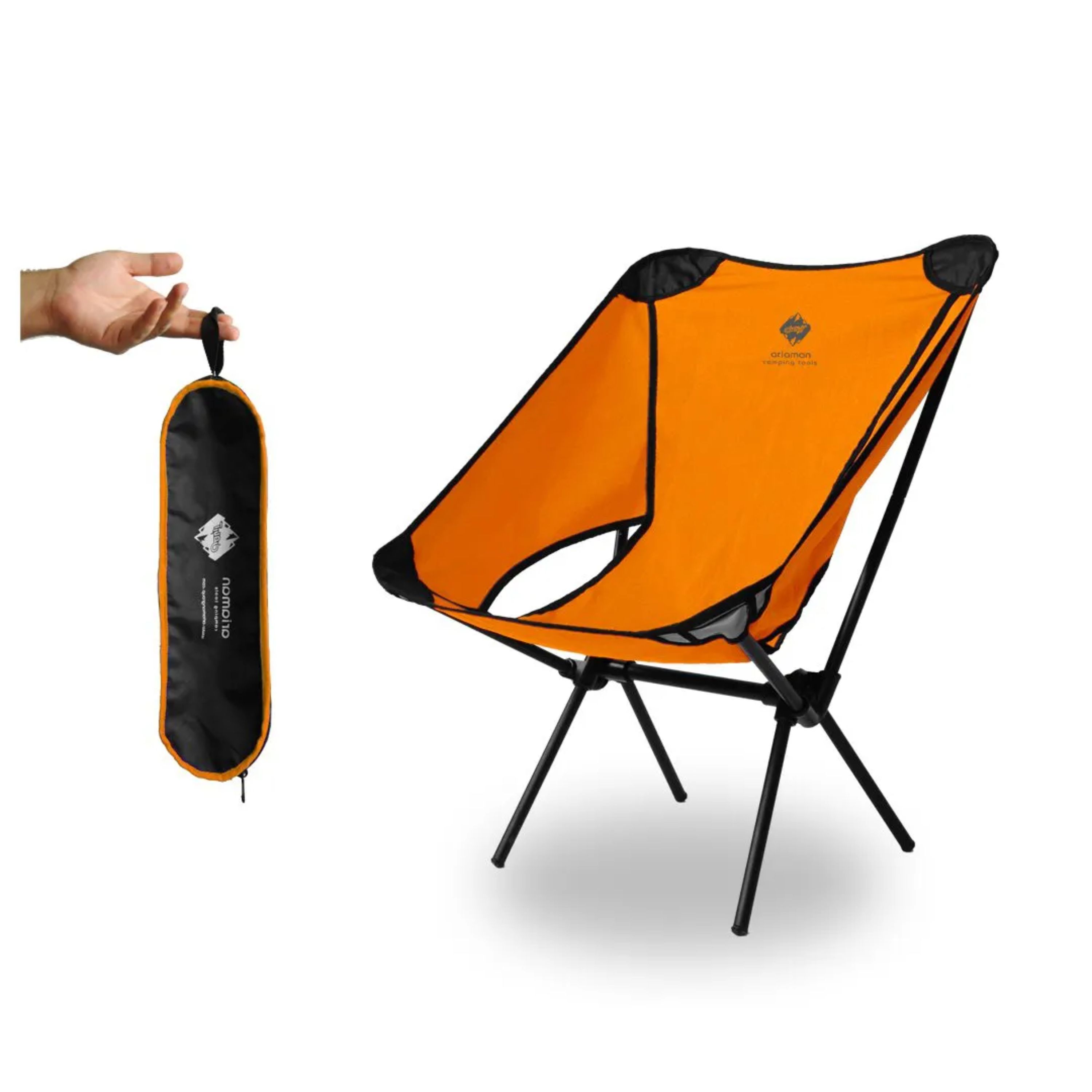 صندلی تاشو کمپینگ آریامن رنگ نارنجی