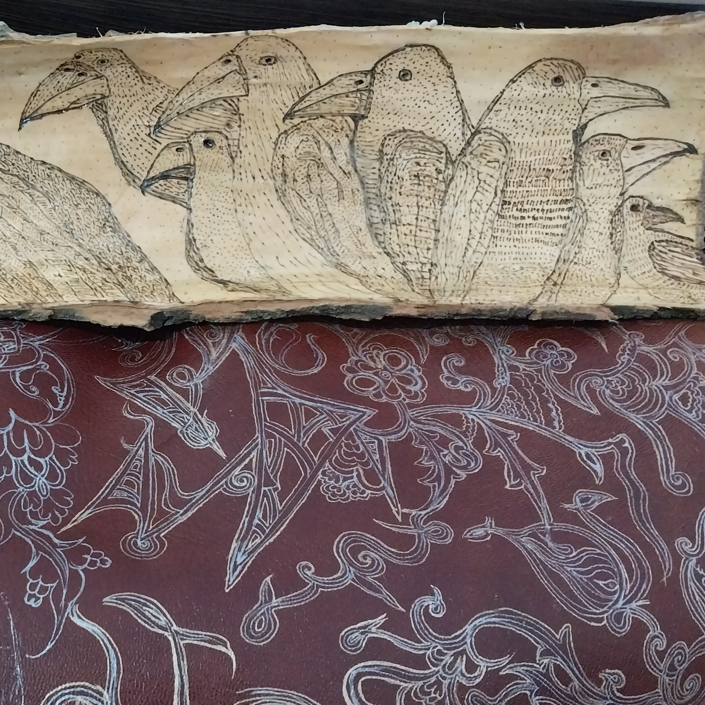 نقاشی روی چوب آثار تصویر سازی  سوخته نگاری روی چوب