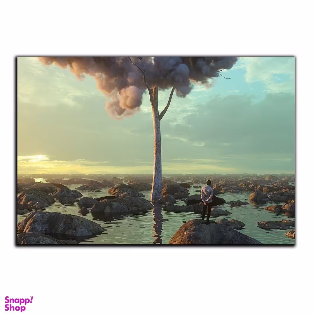 تابلو شاسی بکلیت طرح نقاشی تک درخت مدل SH-S5584