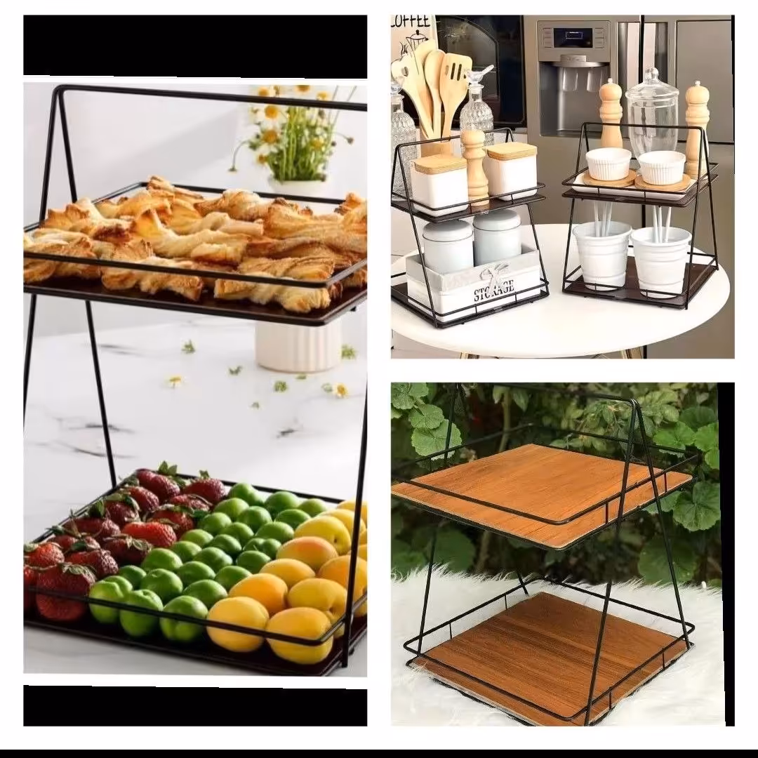 استند  دوطبقه فلزی مربع با کیفیت و محکم 