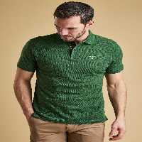 تی شرت یقه پولو سبز مردانه POLO زیتون اورجینال Barbour