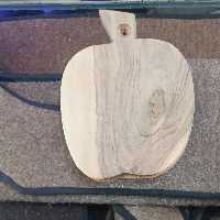 تخته گوشت گردویی طرح اپل پایه دار و بدون پایه قطر حدودا 20سانتی متری