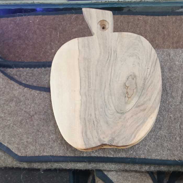 تخته گوشت گردویی طرح اپل پایه دار و بدون پایه قطر حدودا 20سانتی متری