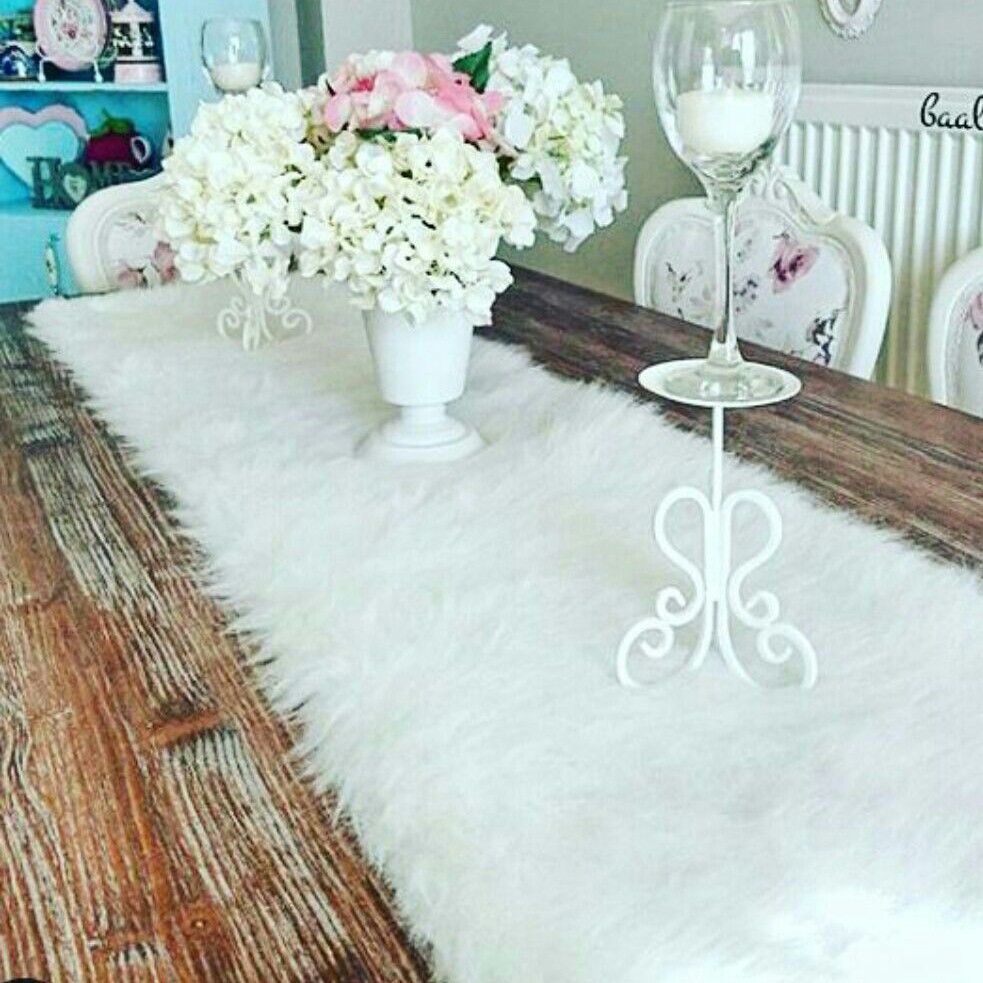 رومیزی،فرشینه ،شال تخت خز مستطیل