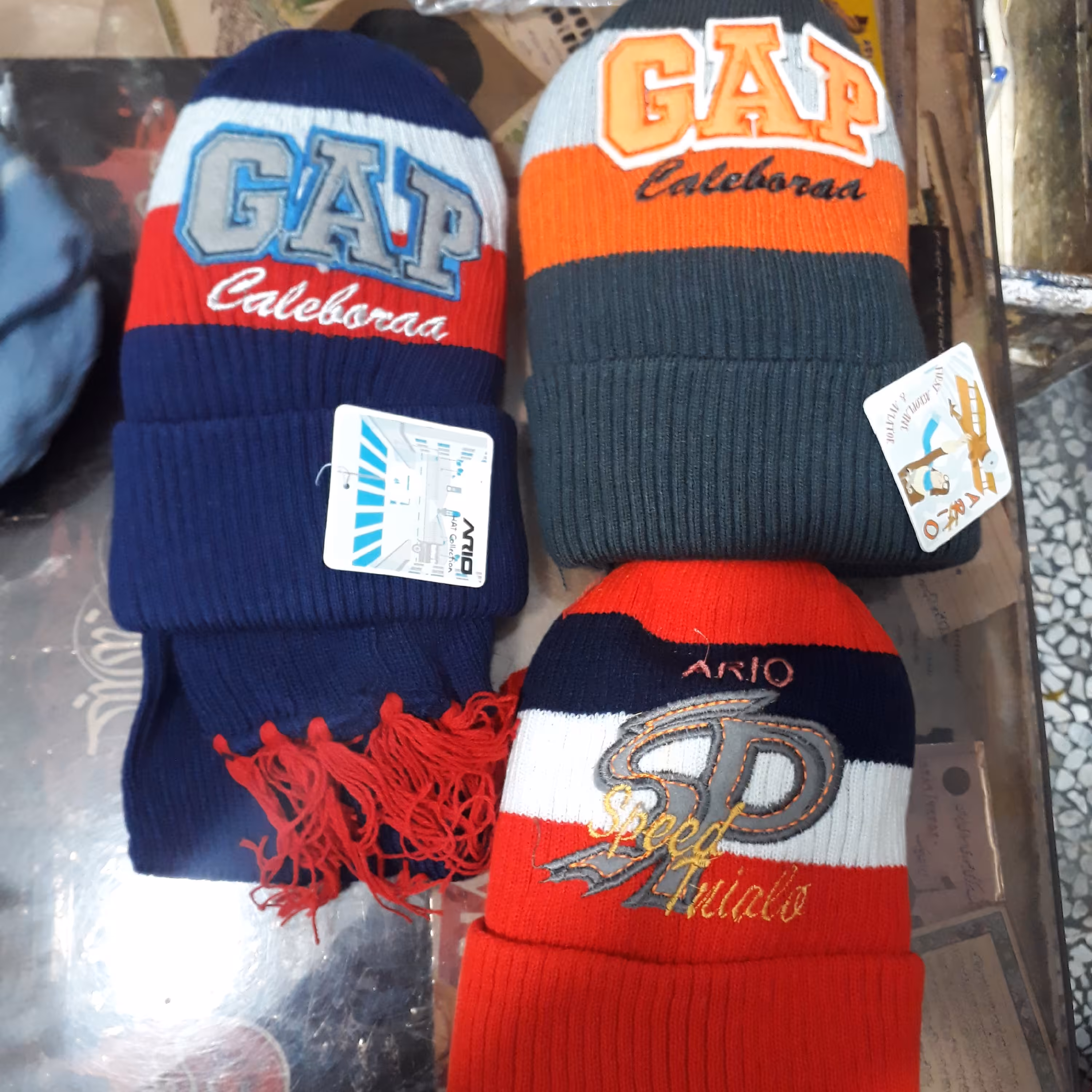 کلاه وشال بافت پسرانه