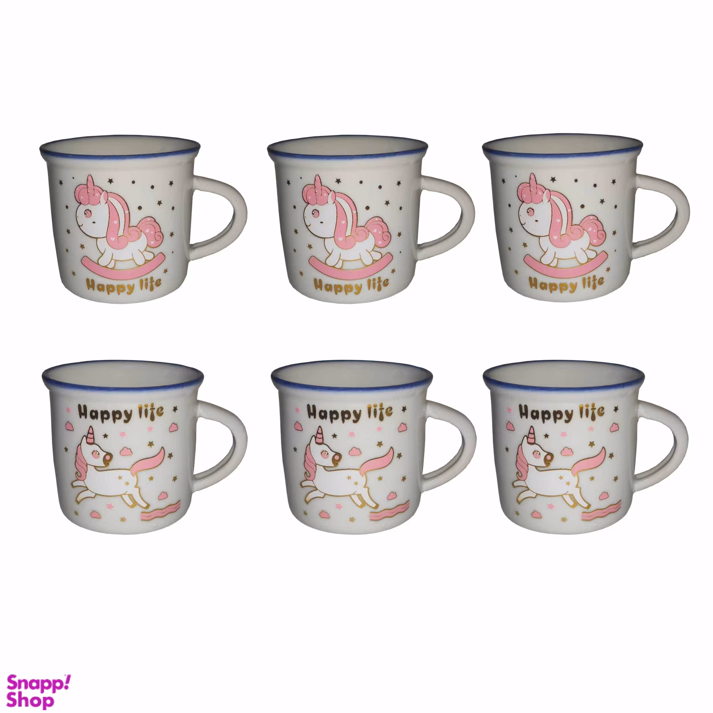 فنجان مدل Espresso طرح یونیکورن بسته 6 عددی