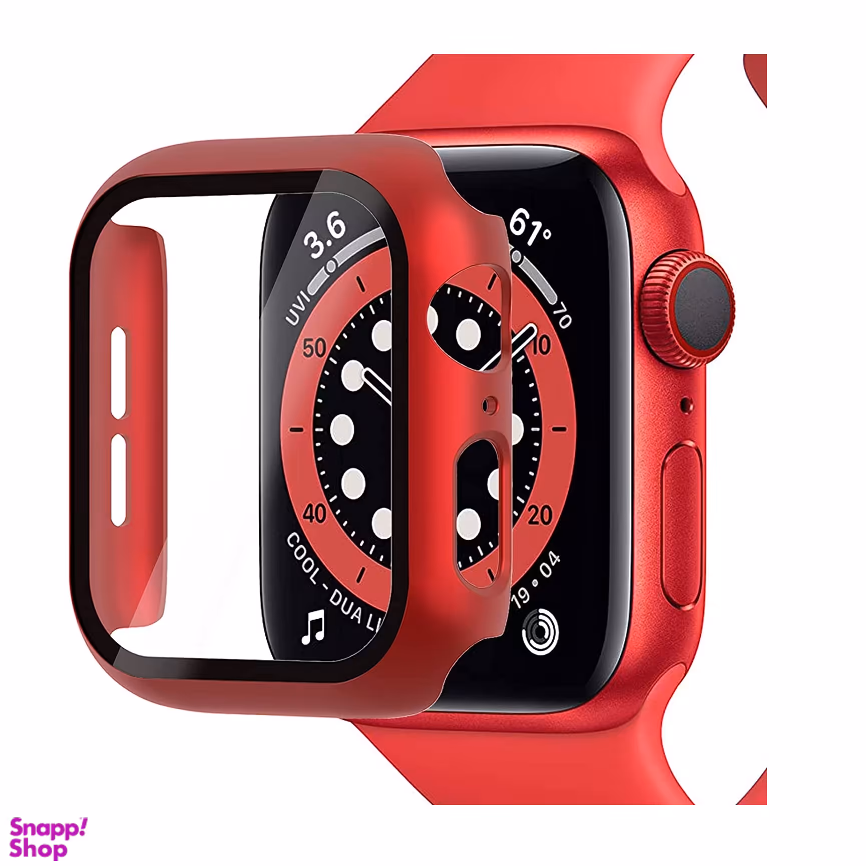 گلس محافظ ساعت iwatch 40 میلی متری قرمز