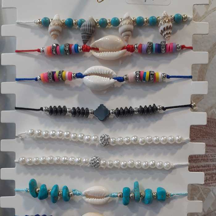 دستبند و پابند تابستانی صدفی