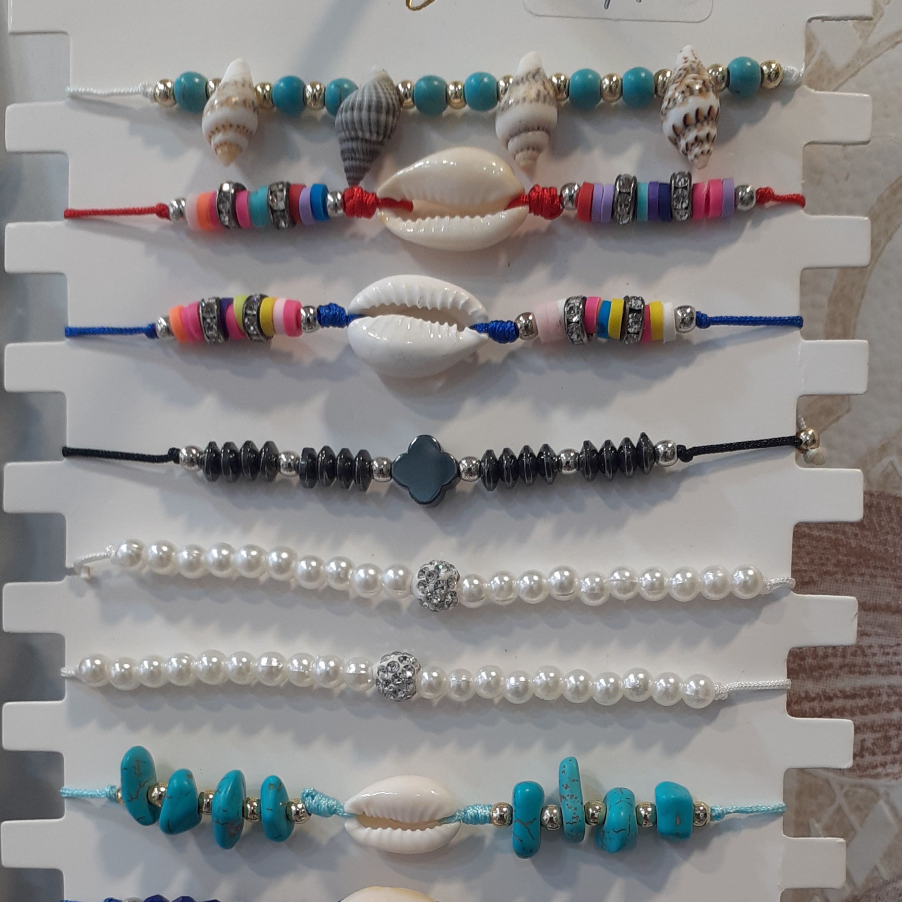 دستبند و پابند تابستانی صدفی