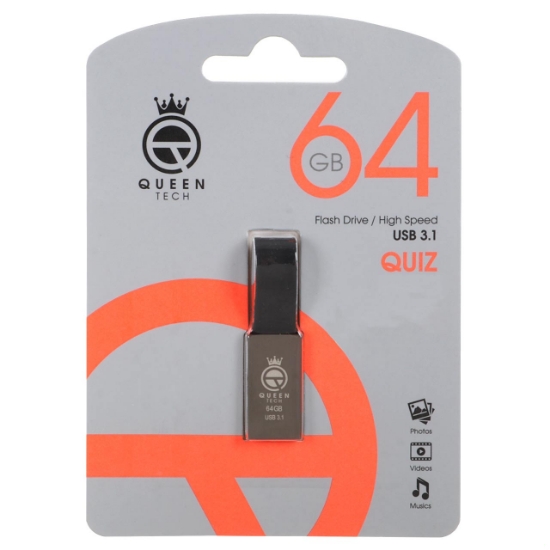 فلش مموری کوئین تک مدل QUIZ USB3.1 ظرفیت 64 گیگابایت