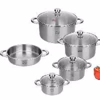 سرویس 9 پارچه پارس استیل کفه آلمنیوم