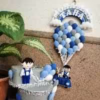 ست اویز و سطل و دستمال طرح پسرونه