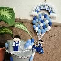 ست اویز و سطل و دستمال طرح پسرونه