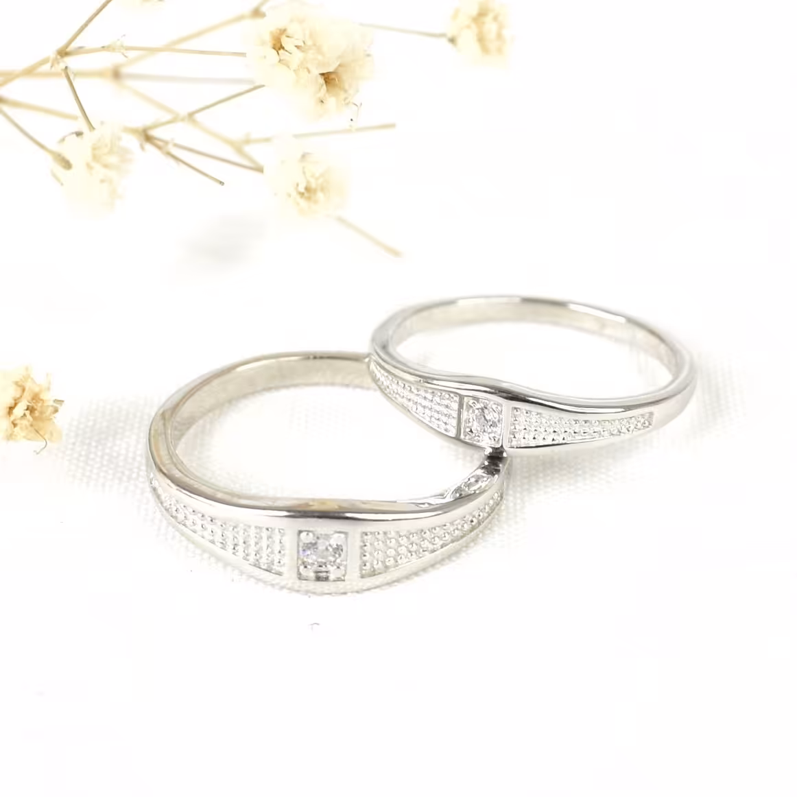 حلقه ست(انگشتر) طرح طلا نقره925 کد 9490