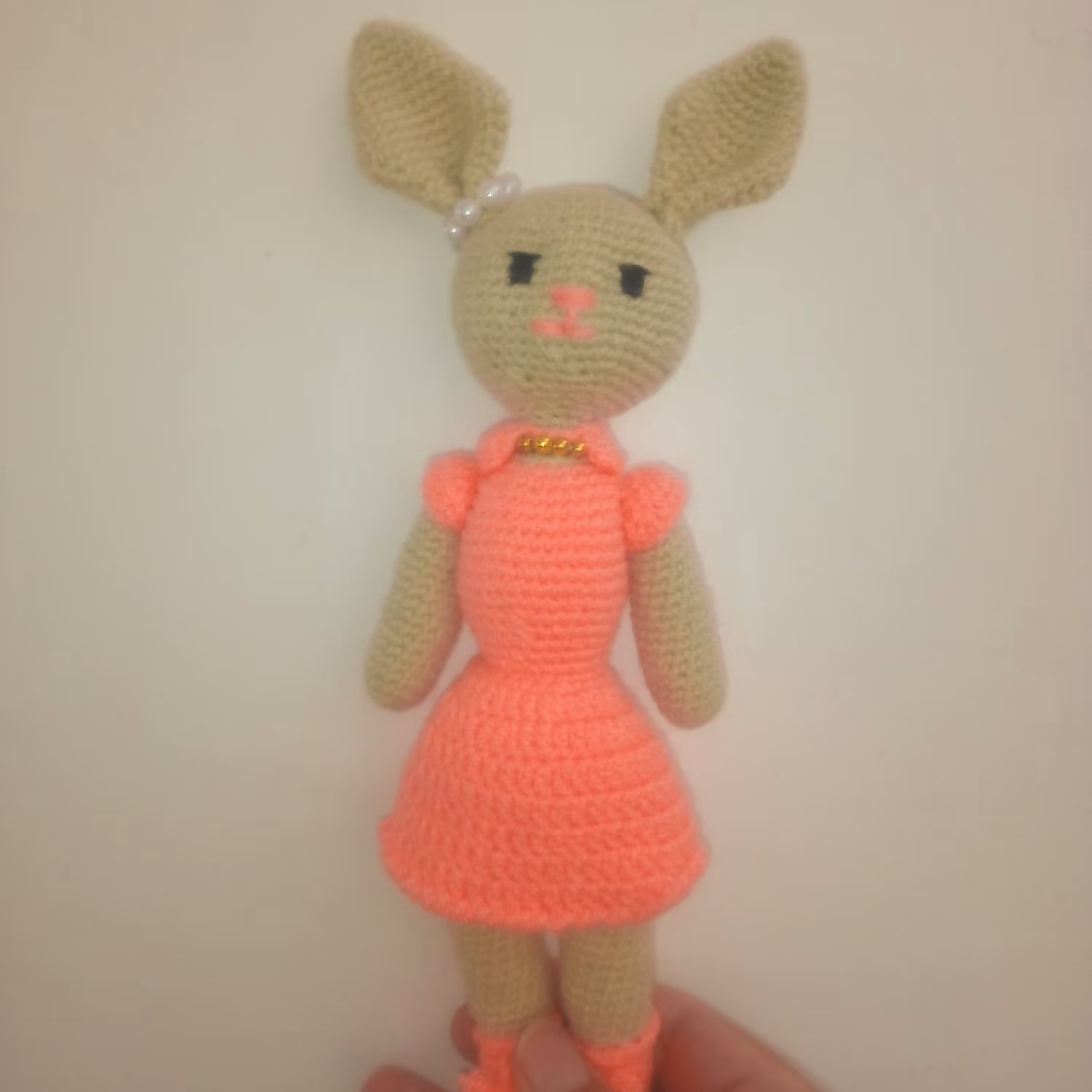 عروسک خرگوش  دست بافت دخترانه   مناسب تمام سنین
