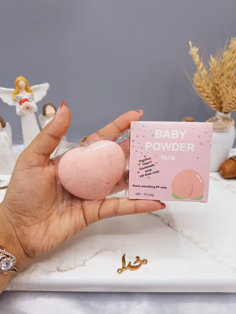صابون روشن کننده هلویی طرح قلب BABY POWDER کد F8075