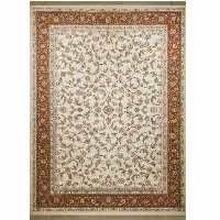 فرش ماشینی افرند 1200 شانه گل برجسته زمینه کرم کد 2222 (دوازده متری)