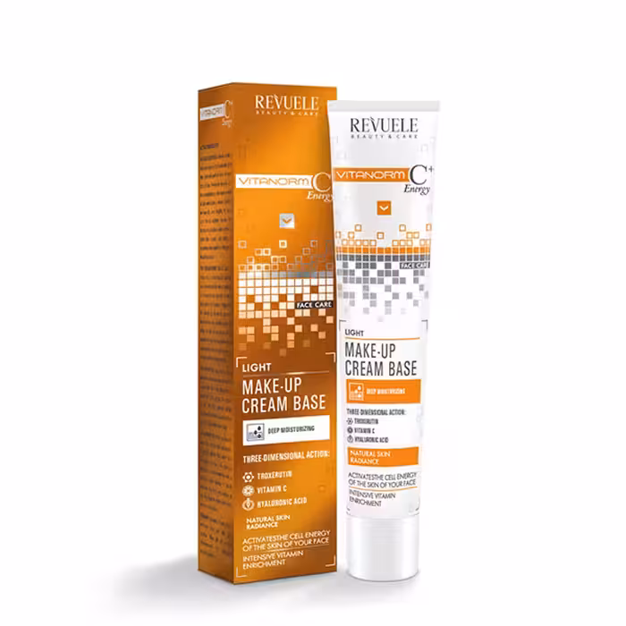 پرایمر آبرسان ویتامین سی ریول اصل انگلیسی 50 میل | Revuele VITANORM C   Energy Light makeup cream base