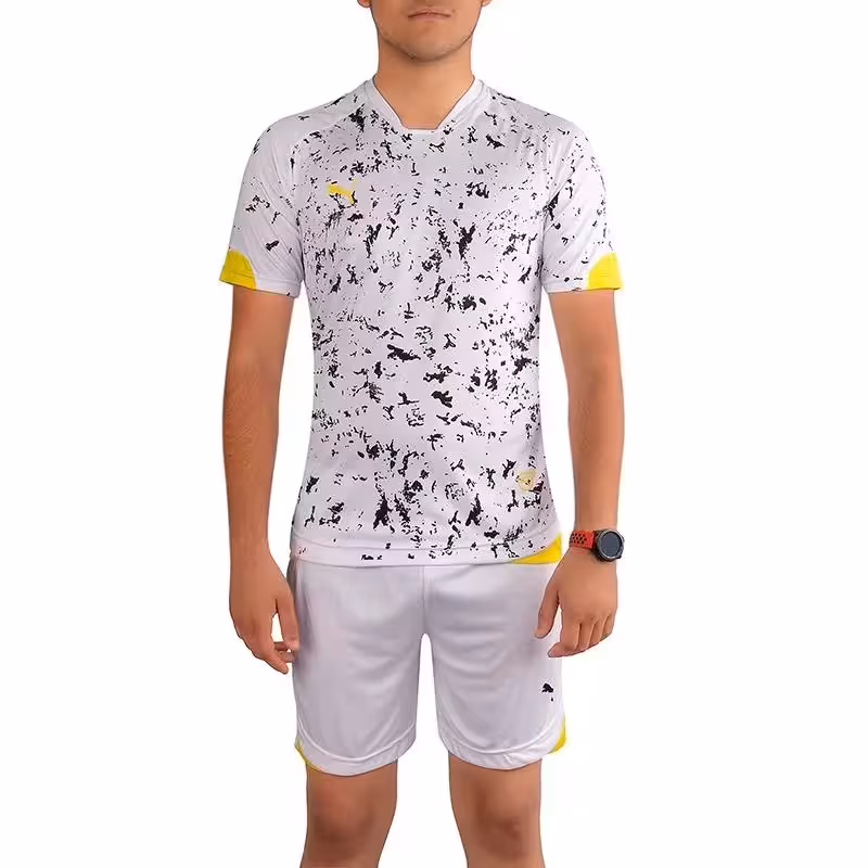 ست پیراهن شورت فوتسال طرح پوما NZD | سفید