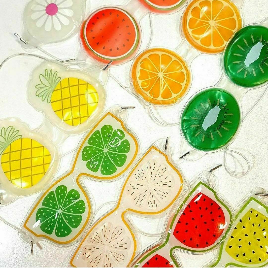 کمپرس چشم میوه ای طرح عینک
