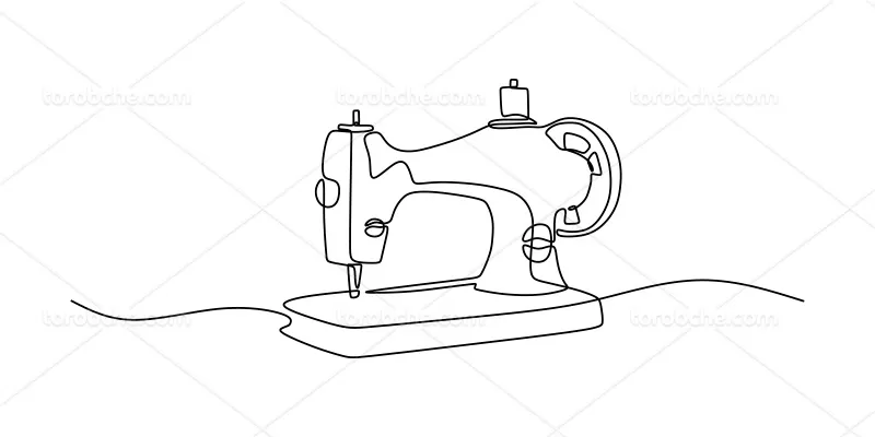 وکتور لوگو چرخ خیاطی | گرافیک با طعم تربچه