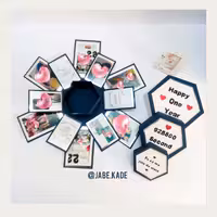 جعبه سورپرایز هشت ضلعی برای عکس و متن