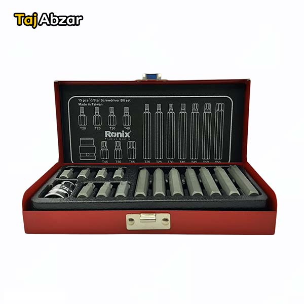 جعبه بیت ستاره ای کوتاه و بلند 15 پارچه رونیکس مدل RH-2696