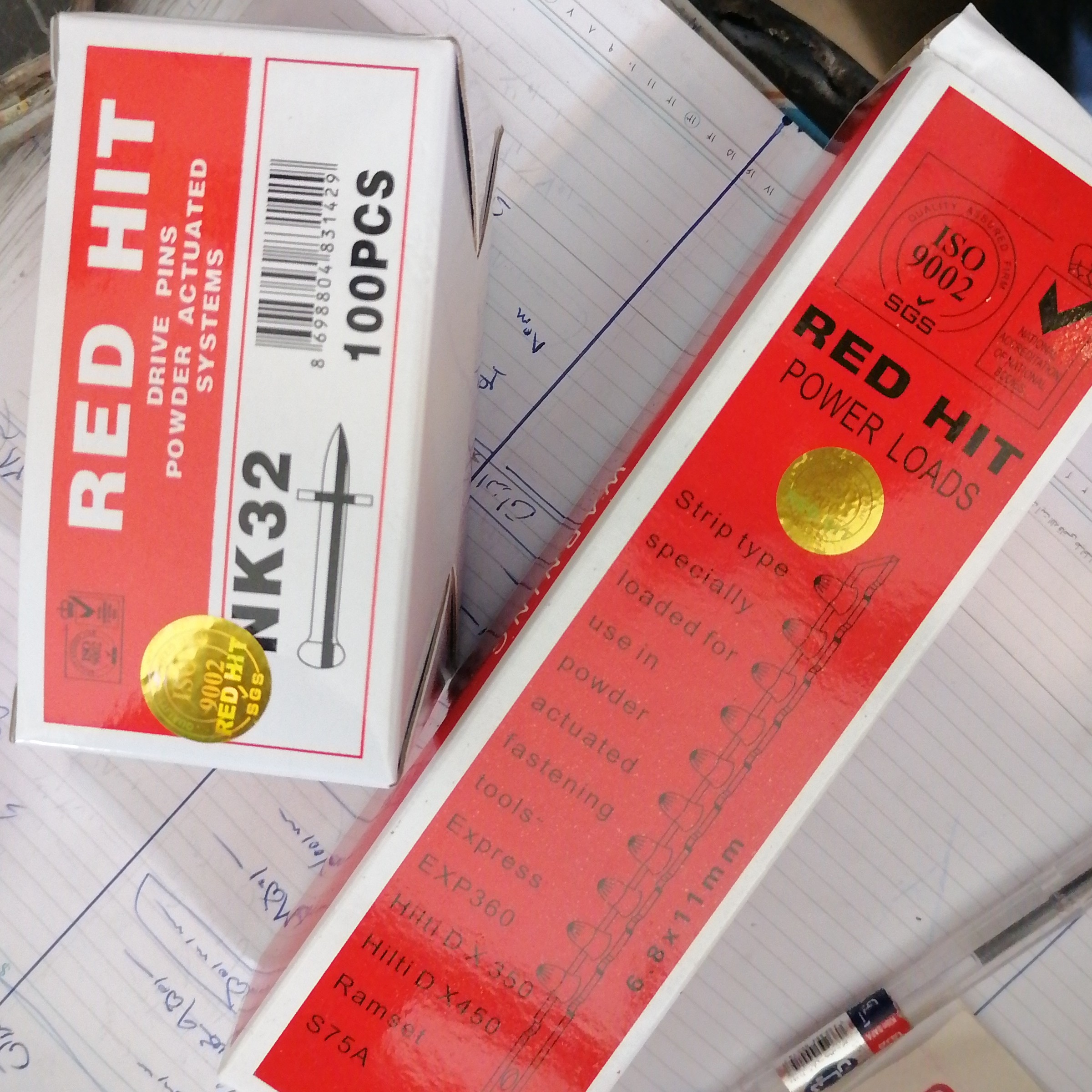 میخ و چاشنی رد هیت مخصوص بتن