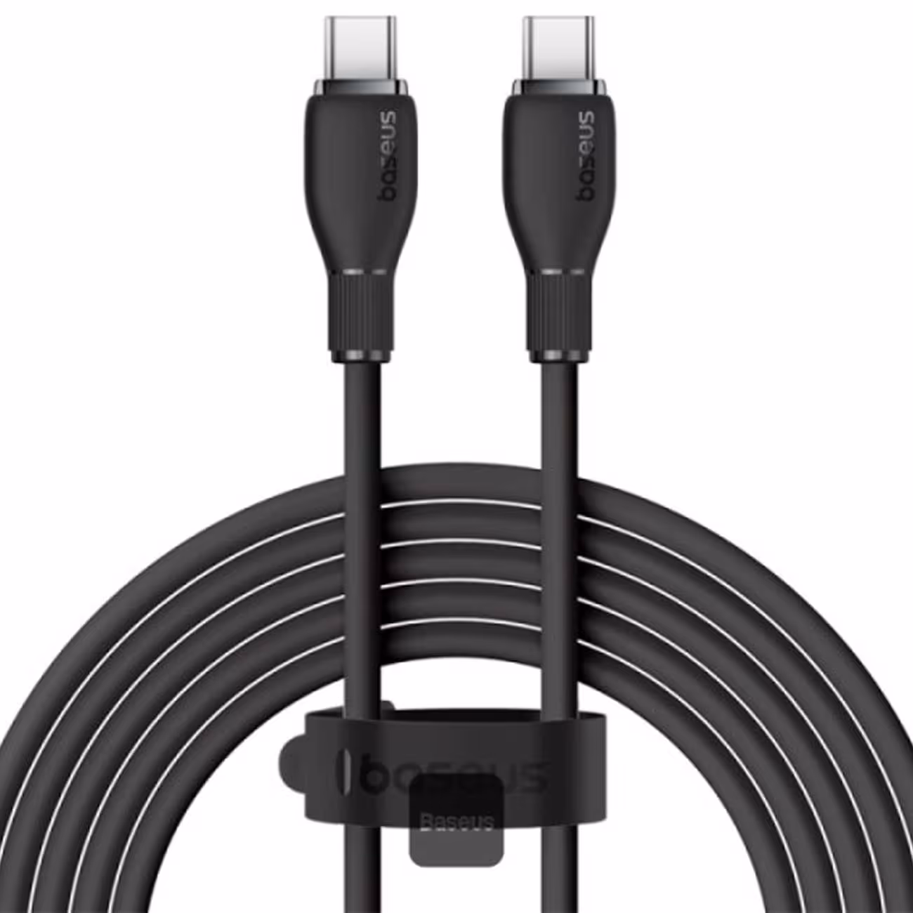 کابل سوپر فست شارژ تایپ سی به تایپ سی 100 وات 5 آمپر 1.2 متری بیسوس CB000055 P10355702111-B1