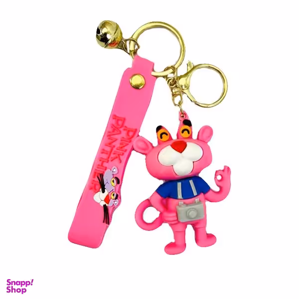 جاکلیدی مدل سیلیکونی طرح پلنگ صورتی عکاس کد JIMI110