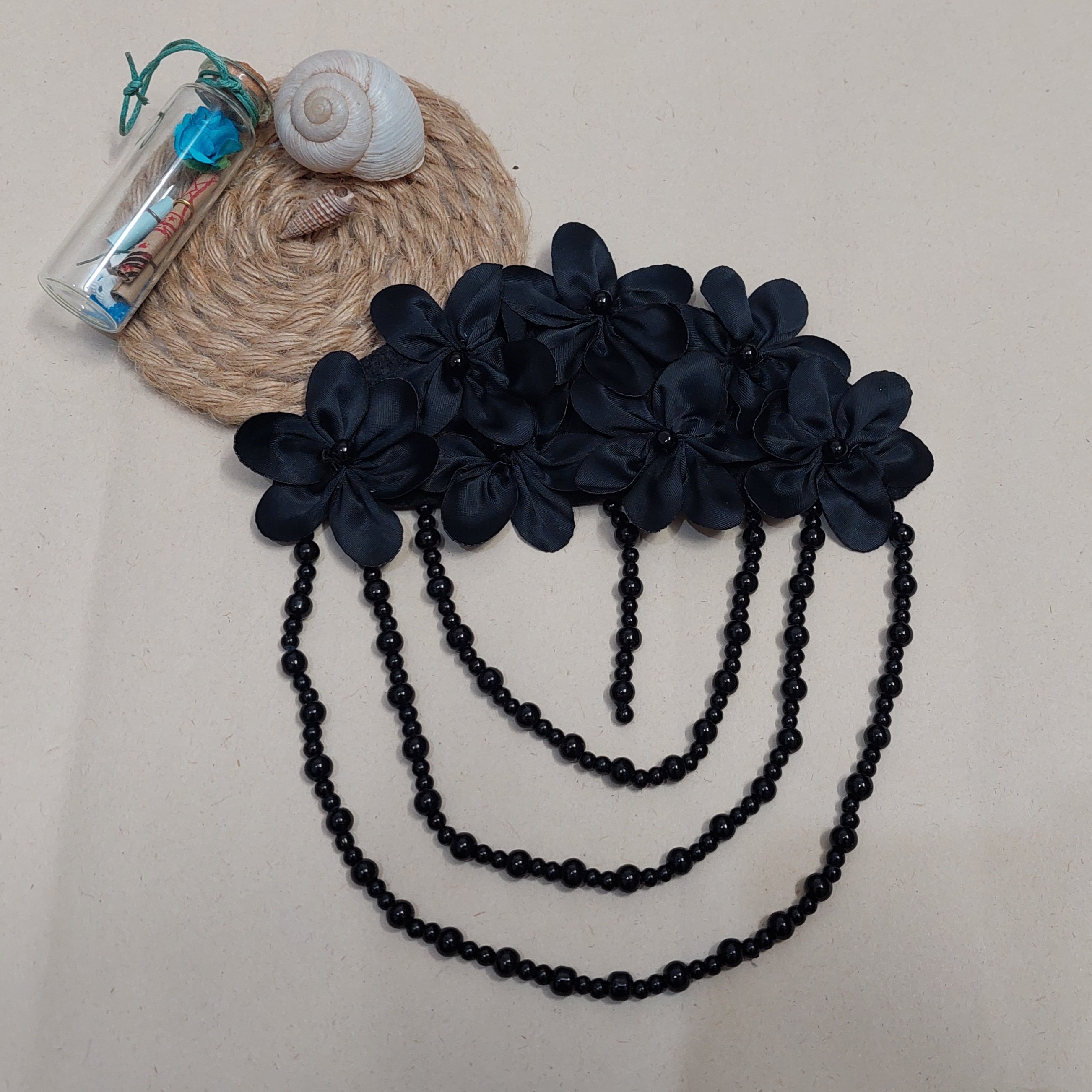 پنل جواهردوزی سردوشی شهرزاد رنگ مشکی یک عددی