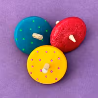 فرفره چوبی، طرح قارچی ، سایز بزرگ تنوع رنگ بالا