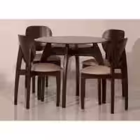 میز و صندلی تهران فرم  مدل L1-90                     سایز چهار نفر   گردویی