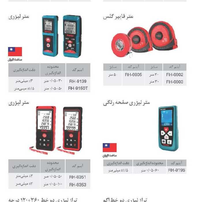 متر لیزر 50 متری  اصل تایوان مدل 9150 تی رونیکس