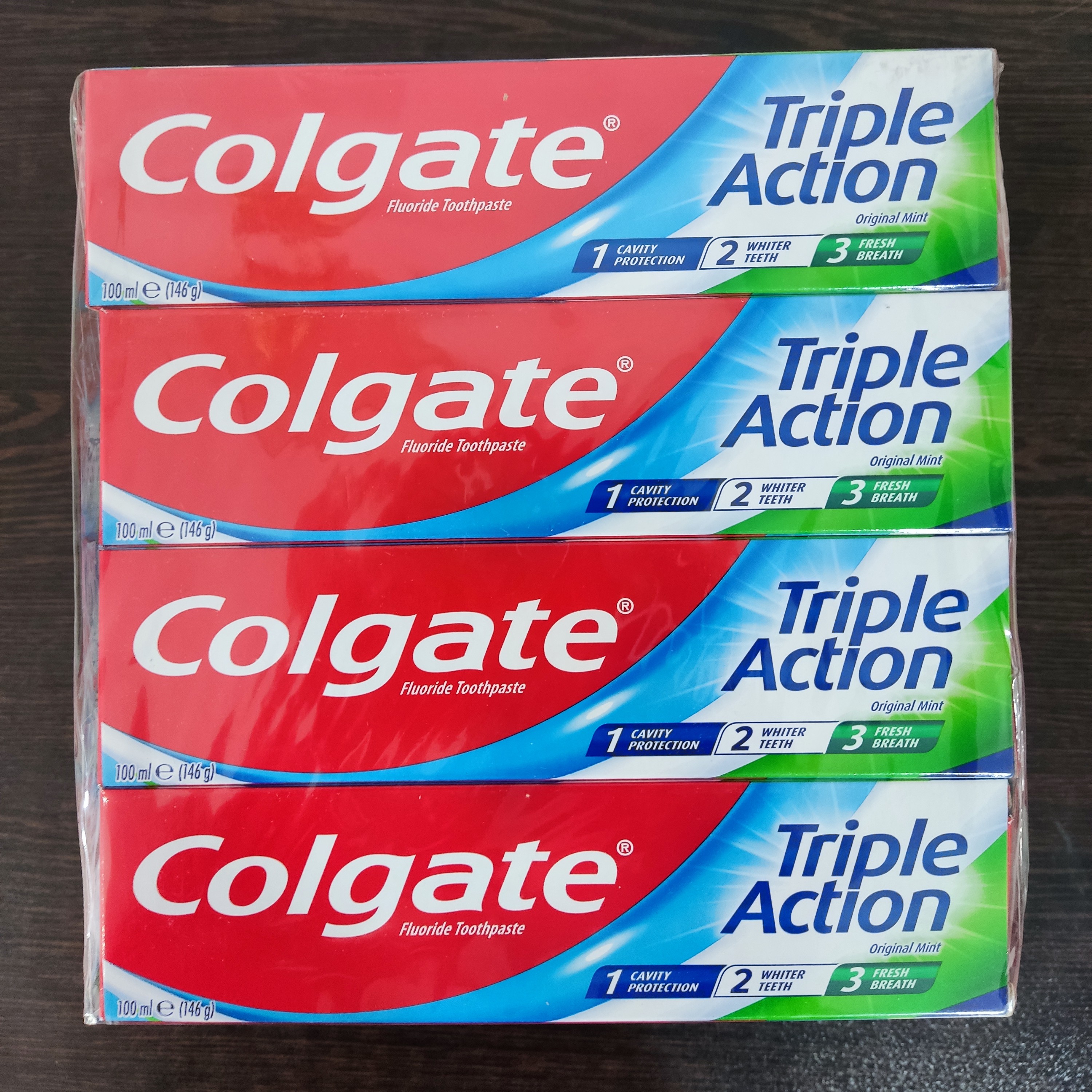 خمیردندان سه کاره کلگیت Colgate Triple Action حجم 100 میلی لیتر