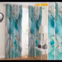 پرده پذیرایی دو قواره طرح سنگ ماربل کد P8526