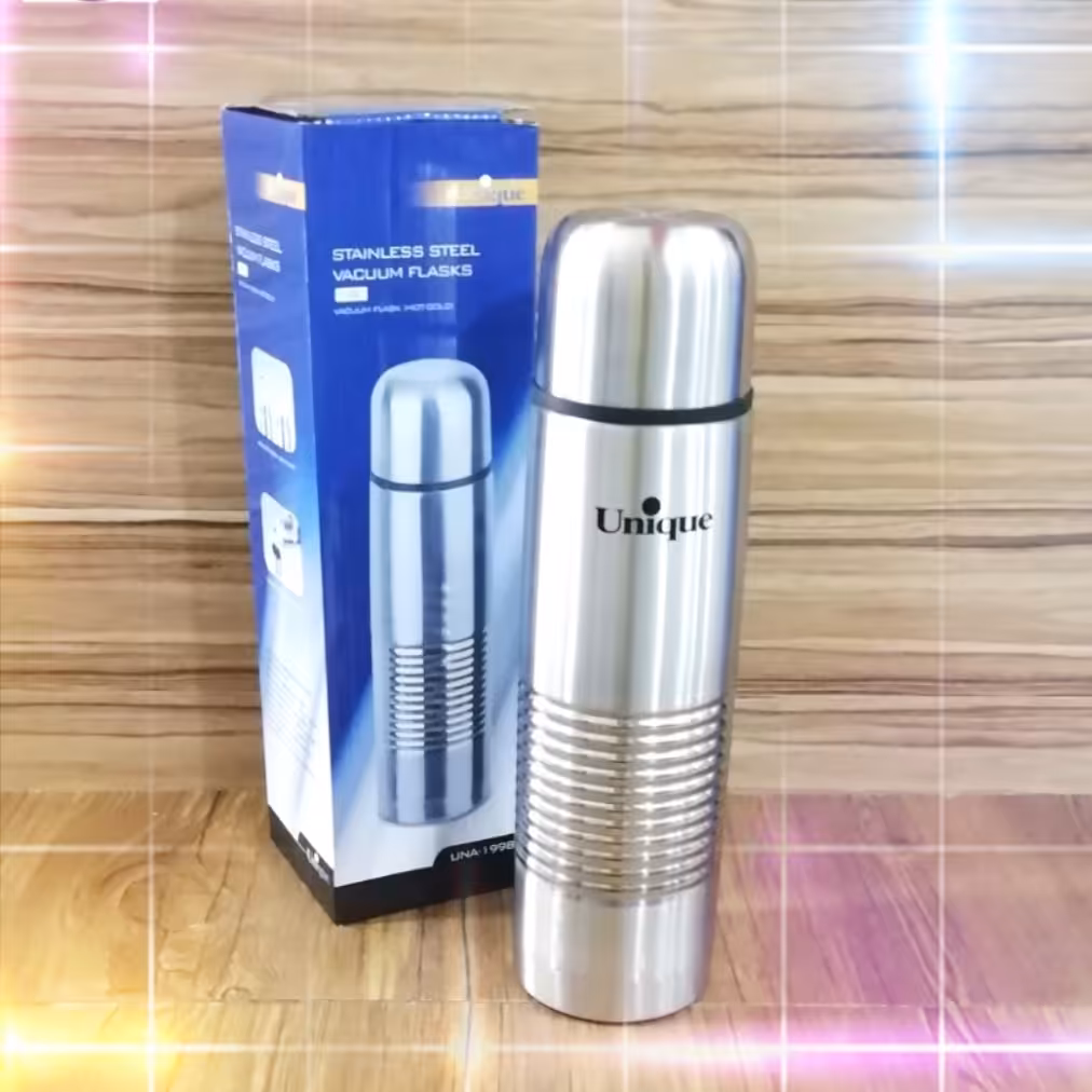 فلاکس قلمی استیل دو جداره یونیک اصل به همراه کاور فلاکس  1 لیتری