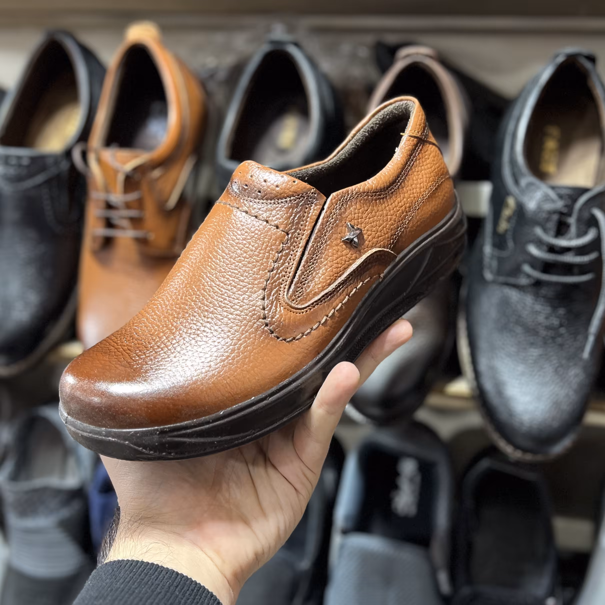 کفش طبی راحتی چرم مردانه 