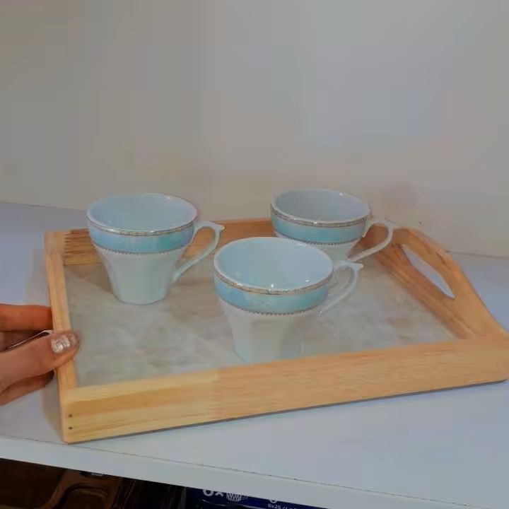 سرویس فنجان ونعلبکی چینی(6عددی)