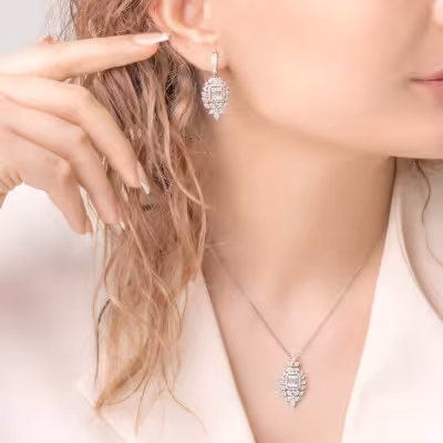 نیم ست نقره زنانه E24