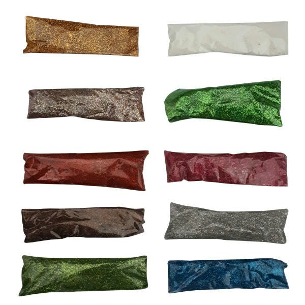 پودر اکلیل 10 رنگ بسته 10 عددی