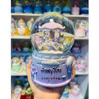 گوی موزیکال چرخ و فلک اسب تک شاخ،بنفش سایز بزرگ