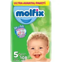 پوشک بچه مولفیکس بسته 108 عددی سایز 5 Molfix