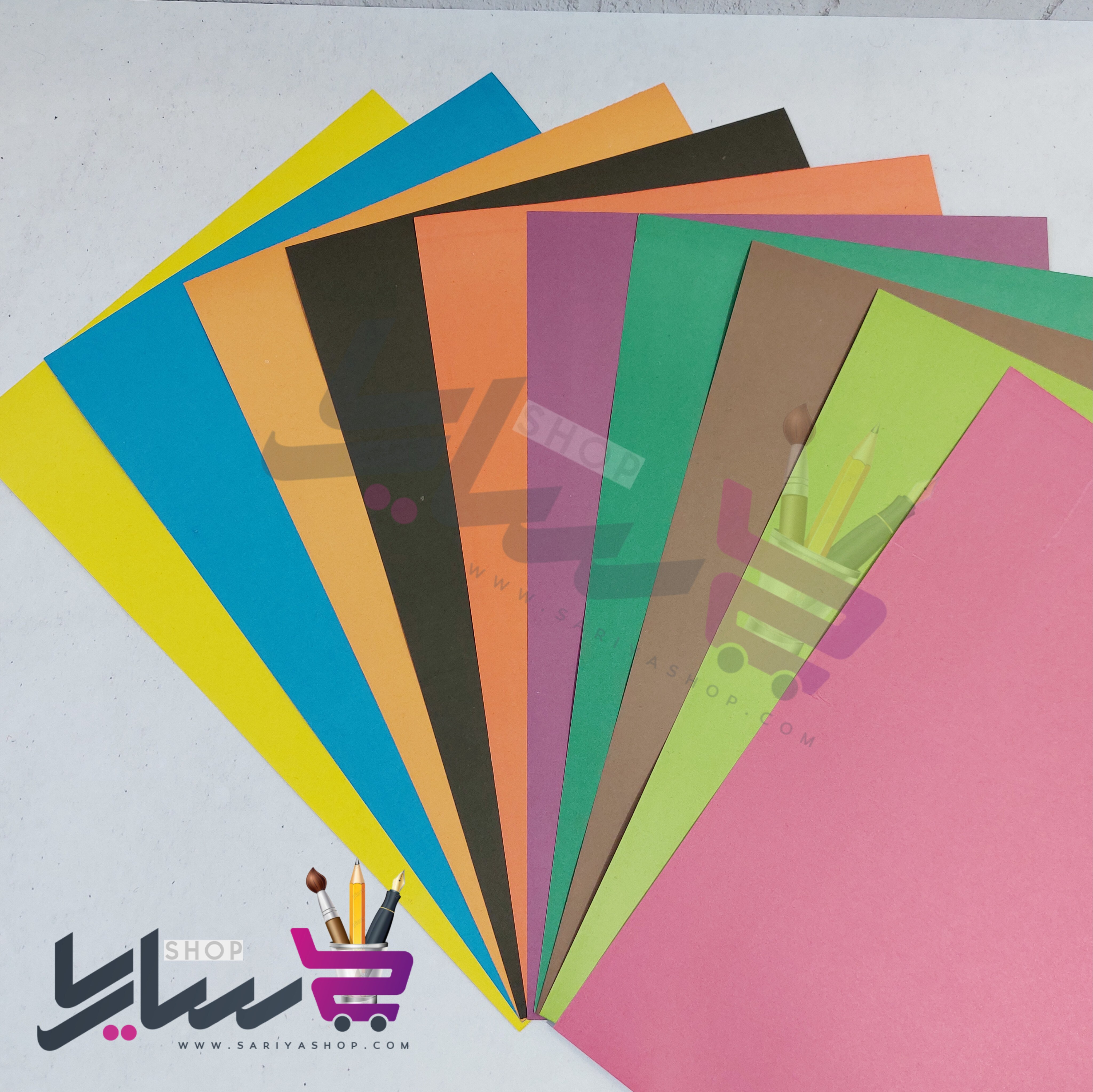 مقوا رنگی A4 بسته 10 عددی 